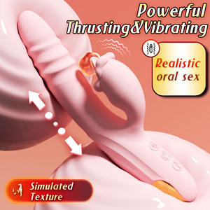 Vibromasseurs point G, stimulateur clitoridien <span class=keywords><strong>en</strong></span> forme de langue, jouet sexuel rose, godemichés avec 9 modes de vibration, 9 modes de poussée et de léchage, jouets sexuels pour couples - Product Image 4