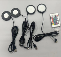 Lampe LED RGB pour armoire, éclairage de comptoir, éclairage de caravane, camping-car, éclairage intérieur, avec prise USB et télécommande