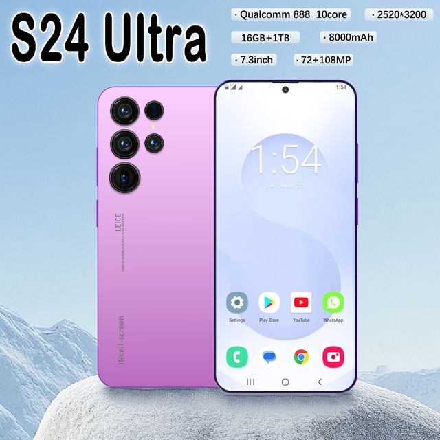 Highly Recommend 2026 Phones S24 ultra 5G Smartphones for 16GB+1TB 5G Dual SIM Cellphone 6.7 Inch Full Screen Mobile Phone