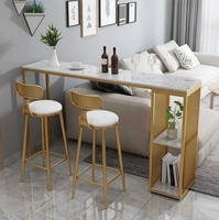 Table de bar moderne en marbre de luxe léger, petite cloison, armoire à vin, pour cuisine, salle à manger, sous-sol, balcon, salon, durable