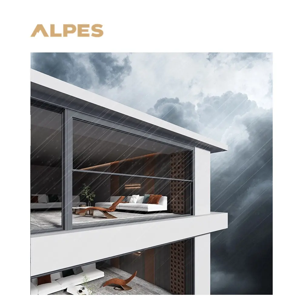 ALPES ANNECY โรงงาน มอเตอร์กระจกสองชั้น ไฟฟ้า อลูมิเนียม เลื่อนแนวตั้ง อัตโนมัติ แขวนเดี่ยว ยกหน้าต่างแนวตั้ง