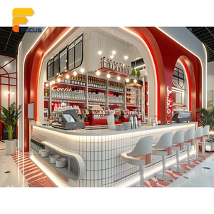 Vetrina di Lusso per Pasticceria in Vetro, Bancone Cassa in Legno, Espositore per Panetteria, Pianificazione Layout - Product Image 5