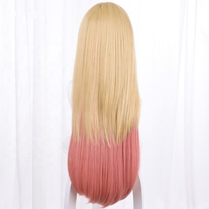 Peluca de Anime My <span class=keywords><strong>Dress</strong></span> <span class=keywords><strong>up</strong></span> <span class=keywords><strong>Darling</strong></span> al por Mayor, Peluca Larga y Lisa de 80 cm, Rubia y Rosa, Kitagawa Marin, Peluca de Cosplay, Peluca de Cabello Sintético - Product Image 5