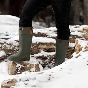 Bottes <span class=keywords><strong>en</strong></span> caoutchouc isolées imperméables avec tige <span class=keywords><strong>en</strong></span> néoprène pour l'agriculture, la <span class=keywords><strong>chasse</strong></span>, le jardinage et les travaux <span class=keywords><strong>de</strong></span> jardin - Taille 10 Olive - Product Image 4