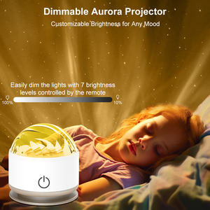 Starry Sky Bedroom <strong>Projection</strong> Lamp, Water <strong>Ripple</strong> Bedside Romantic Night Light, Aurora Sky Full Sky Star Atmosphere Light - Product Image 4