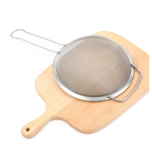Stainless Steel Wide Rim Strainer 25Cm Multifunctional For Oil Soy Milk Baking Kitchen Tool - Product Image 4