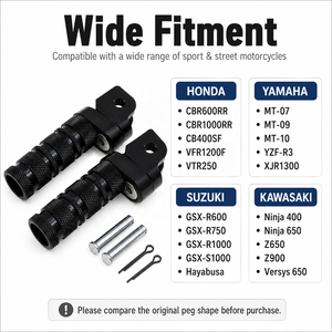 Reposapiés CNC para Motocicleta, Pedales para <span class=keywords><strong>Honda</strong></span> VTR250 VFR800R VFR1200X VFR1200F CB400F CB400SF CBR600RR CBR1000RR - Product Image 6
