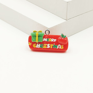 Schneeflocke Schneemann Bär Anhänger Zuckers tange Geschenk box Strumpf Flatback Harz Cabochons für Handwerk DIY - Product Image 5