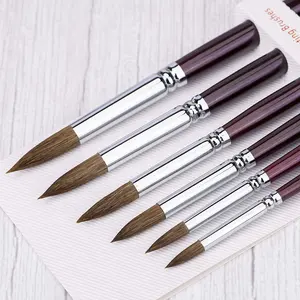 FUUMUUI品牌 6 件圆点提示画笔设置貂毛艺术家质量艺术画笔