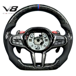 Volant <span class=keywords><strong>sport</strong></span> personnalisé en fibre de carbone véritable V8carbon pour les séries 1, 2, 3, 4, F40, F44, G20, G22, M2, M3, M4, CS LCI, pièces automobiles de course - Product Image 5