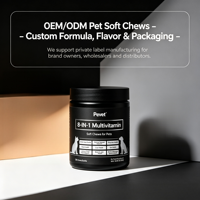Pevet 8-en-1 Multivitamines à croquer pour chiens matures : Soutient la peau, le pelage, les articulations, la santé cardiaque, la digestion, la santé urinaire, la vision et la santé bucco-dentaire – Naturel et Premium