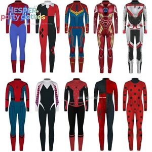 HESPER Superhero Spider Ironman Body Suit Slim Casual TV Character <b>Printed</b> Halloween Fancy Dress for Kids Adults for Boys Girls - Product Image 2