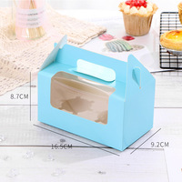 Neu Eingetroffene Tragbare Bento-Kuchen- und Cupcake-Box mit Sichtfenster Transparente Pyramidenförmige Box für Kuchen & Desserts