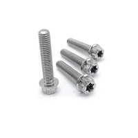 Boulon à bride Torx hexagonal en titane de grade 8 M10 M5 10mm M8 M6 M7 M8 boulons de vélo vis moto boulon à bride en titane M16
