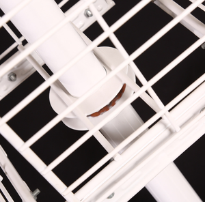 Accesorios de teléfono de malla de cuatro lados para supermercado, soporte giratorio para exhibición de joyería, ganchos tipo calcetines de alambre blanco - Product Image 3