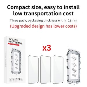 Protector de Pantalla de Vidrio Templado Transparente 2.5D Ultrafino Anti-Espía 9H con Herramienta de Alineación Automática para la Serie 17 - Product Image 5