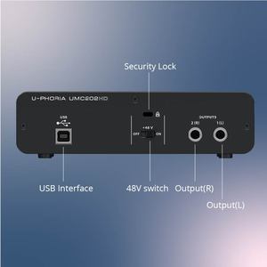 <span class=keywords><strong>Tarjeta</strong></span> <span class=keywords><strong>de</strong></span> <span class=keywords><strong>Sonido</strong></span> <span class=keywords><strong>Behringer</strong></span> UMC202HD, Interfaz <span class=keywords><strong>de</strong></span> Audio USB 2.0 <span class=keywords><strong>de</strong></span> 2 Entradas/2 Salidas con 2 Preamplificadores <span class=keywords><strong>de</strong></span> Micrófono Midas, Sistema <span class=keywords><strong>de</strong></span> PA para Estudio, Equipo Musical - Product Image 4