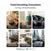 Rastreador Inalámbrico de Doble Sistema ABS, Funciona con IOS Find My y Android Google Find Device, Etiqueta de Posicionamiento Antipérdida