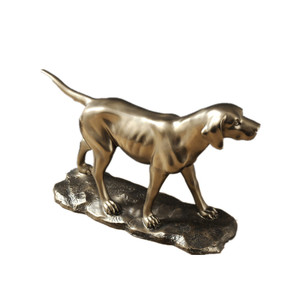 Escultura Moderna de Perro Pointer Alemán de Pelo Corto, Dorada, de Resina, para Decoración del Hogar - Product Image 3