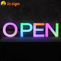 Enseigne lumineuse LED néon personnalisée pour intérieur/extérieur, style chinois, avec inscription « Ouvert »