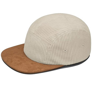 Gorra de béisbol plana con logotipo personalizado, gorra de campamento de 5 paneles, gorra de pana para mujer, de 5 paneles <span class=keywords><strong>Camper</strong></span> gorra de, sombreros deportivos de pana para <span class=keywords><strong>hombre</strong></span>, sombrero de 5 paneles - Product Image 4
