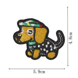 Nouvelle broderie écologique thermocollante avec bordure noire, motifs variés de chiens mignons pour chapeaux d'enfants - Product Image 4