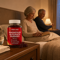 Gummies de Magnésium Glycinate Complexe de Vitamines Minérales Chélatées à Croquer pour Adultes – Soutien au Sommeil et à la Détente