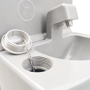 Pompe à pied pour toilettes portables – Évier de lavage des mains extérieur en plastique durable et écologique – Installations temporaires pour chantiers et marchés - Product Image 5