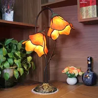 Luxueux classique Style européen rétro Style américain lampe de bureau fer moderne pour salon chambre église Table de chevet
