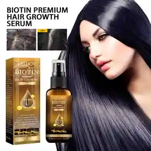 Costom terbaik Cina India Purc ekstrak Herbal Biotin meningkatkan pertumbuhan rambut panjang minyak esensial campuran untuk Afro hitam Femme semprotan rambut