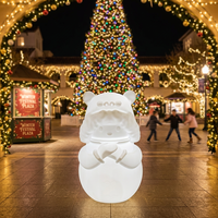 Lampe de sol en forme de bonhomme de neige à LED, décoration de jardin de Noël en plein air, lumière blanche chaude, ornement festif, ambiance festive, décorative