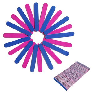 100 pièces de limes à ongles double face en papier de verre, bâtonnets de ponçage et éponges pour manucure et pédicure - Product Image 1