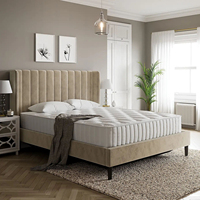 Lit en similicuir de luxe, best-seller, design italien moderne, cadre de lit en métal, mobilier de chambre élégant, lit king-size