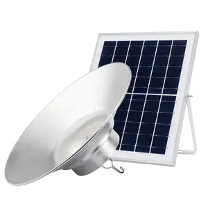 Năng lượng mặt trời dẫn ánh sáng bay cao UFO dẫn ánh sáng mặt dây chuyền 3 màu Dimmable IP67 không thấm nước đèn chùm năng lượng mặt trời 100W ánh sáng bay cao