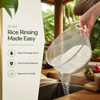 Passoire multifonction ultra-légère avec poignée, panier simple pour rincer le riz, égouttoir à fruits et légumes pour la cuisine domestique