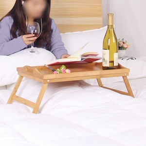 Wooden Folding <b>Bed</b> <b>Tray</b> With Legs 50x30x24 Cm For Tea Picnic Postpartum Use - Product Image 3