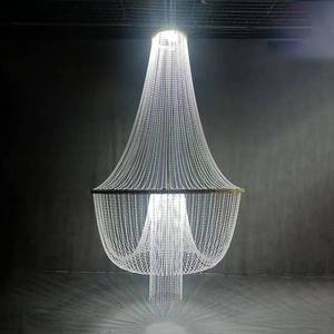 Lustre en cristal décoratif pour <span class=keywords><strong>salle</strong></span> de réception d'hôtel, perles acryliques, luminaire de <span class=keywords><strong>plafond</strong></span> pour décoration de <span class=keywords><strong>mariage</strong></span> de luxe - Product Image 1