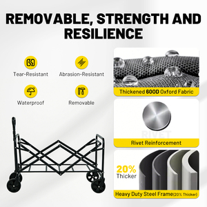 Alpicool <strong>Outdoor</strong> <strong>Garden</strong> Pull Trolley Collapsible Folding <strong>Cart</strong> Portable for Beach Camping - Product Image 5