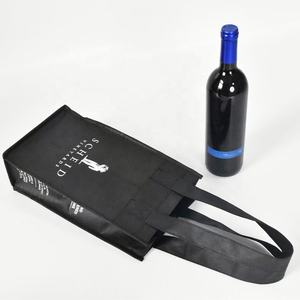 Vente en gros Fourre-tout cadeau pour vin non tissé réutilisable écologique 2-4 bouteilles Diviseur de sac de vin Motif de lettre Vente en gros 4 bouteilles de sac de vin - Product Image 2