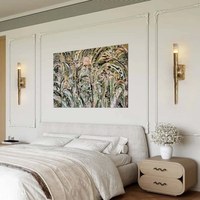 Lampe murale LED rétro en cuivre forgé à la main, style italien, avec abat-jour en albâtre, interrupteur mural, décoration de luxe pour salon, chambre à coucher, chevet