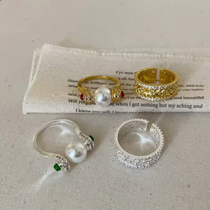 2025 New Fashion 925 Sterling Silver Freshwater Pearl <b>Ring</b> Zircon High-grade Sense of Temperament <b>Rings</b> Jewelry for Women - Product Image 1