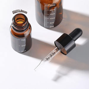 Bouteilles compte-gouttes en verre ambré de haute qualité 5ml à 100ml pour les Tubes d'emballage d'huile de Massage d'huile essentielle de sérum de soin de la peau - Product Image 3