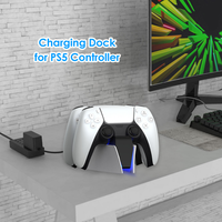 Lumière RVB double charge tri-protection sécurité pour contrôleur PS5 station de chargeur LED Dock pour contrôleur DualSense