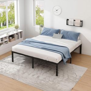 Wholesale Queen Size Metal <b>Bed</b> <b>Frame</b>, 16" Heavy-Duty <b>Platform</b> <b>Bed</b> with Storage, Easy Assembly, No Box Spring - Product Image 5