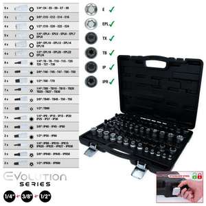 KS TOOLS-Jeu de douilles Torx 911.0077 (77 pièces) -EAN 4042146910337 DOUILLES À MAIN 1/2" - Product Image 2