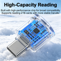 Lecteur de carte USB 3.1 Type-C TF OTG haute vitesse 5 Gbps, mini lecteur de carte SD externe pour téléphones Samsung, drones DJI, caméras d'action