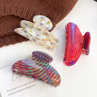 Pinzas para el Cabello con Estampado Floral Shily&OS, Pinzas Grandes con Diseño de Flores Retro para Mujer, Accesorios Elegantes y Femeninos para Peinados, Venta al por Mayor