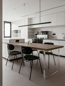 Juego de Muebles de Cocina Personalizados Gratis, Muebles de Cocina Modernos con Encimera de Mármol, Fregadero Integrado y Mesa de Isla - Product Image 3