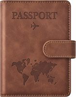 Portefeuille de voyage élégant en cuir PU, résistant à l'eau, avec protection RFID, pour passeport et documents – L'accessoire de voyage indispensable pour homme