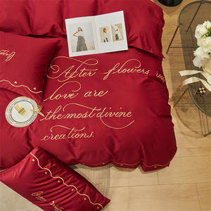 Vente en gros de draps de lit en coton biologique Queen Size lot de literie lot de literie drap de lit couette ensemble de literie-<span class=keywords><strong>acheter</strong></span> housse de couette - Product Image 5